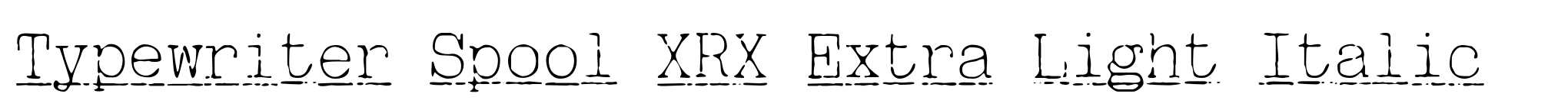 Typewriter Spool XRX Extra Light Italic image
